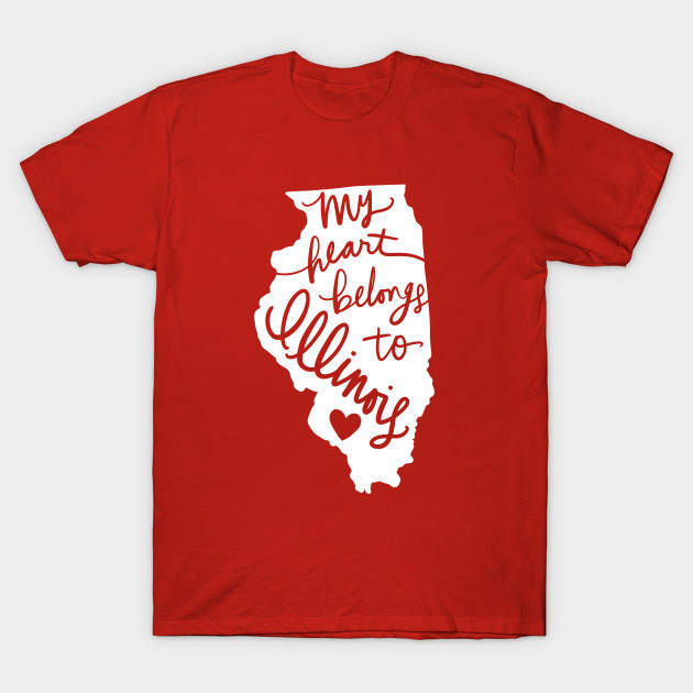 My Heart Belongs To Illinois State Pride Calligraphy